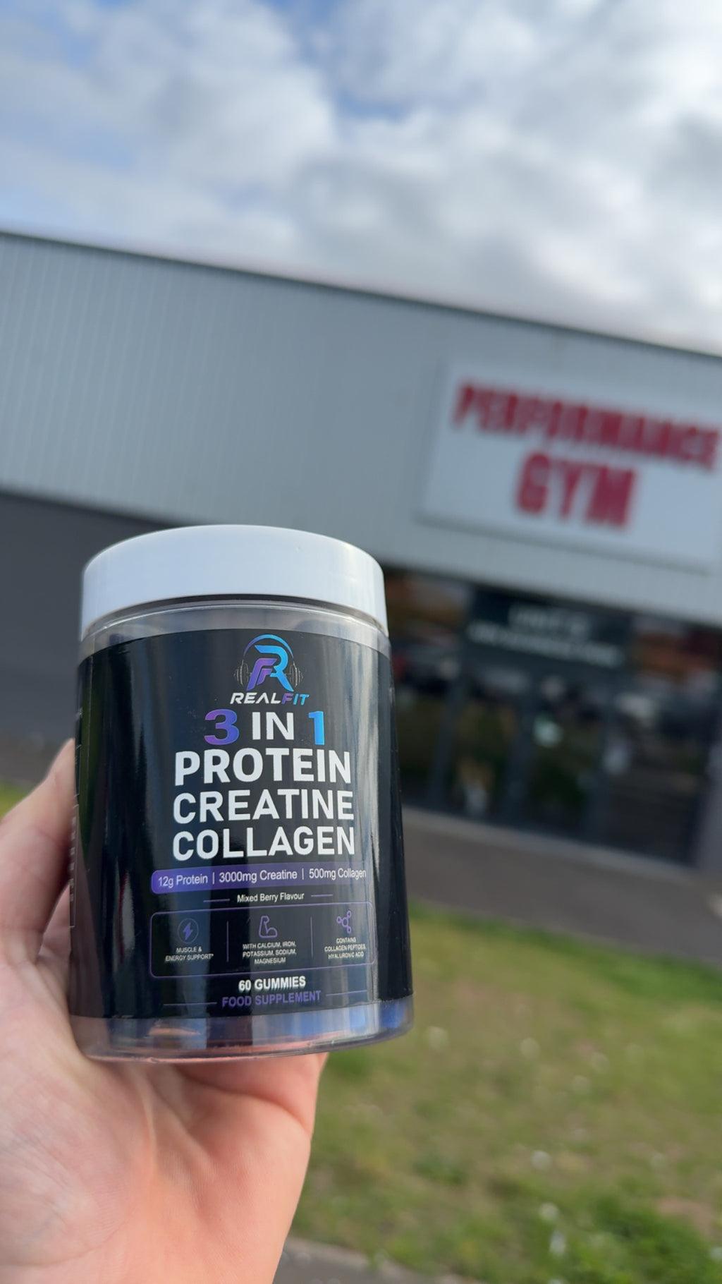 Real Fit 3 in 1 Gummies | All in One Fitness Supplement! Protein Creatine & Collagen